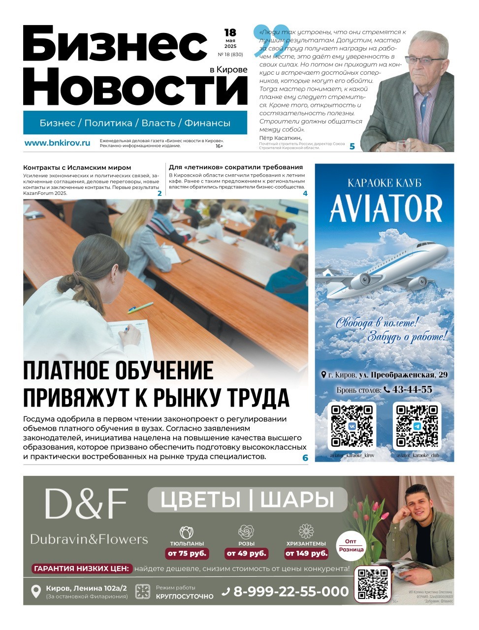 № 830 от 18.05.2025 | Бизнес новости Киров