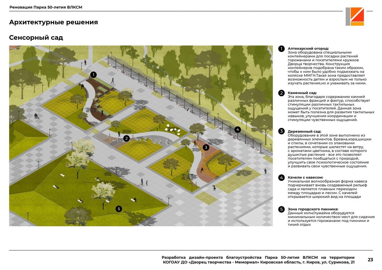 Опубликован дизайн-проект парка имени 50-летия ВЛКСМ в Кирове