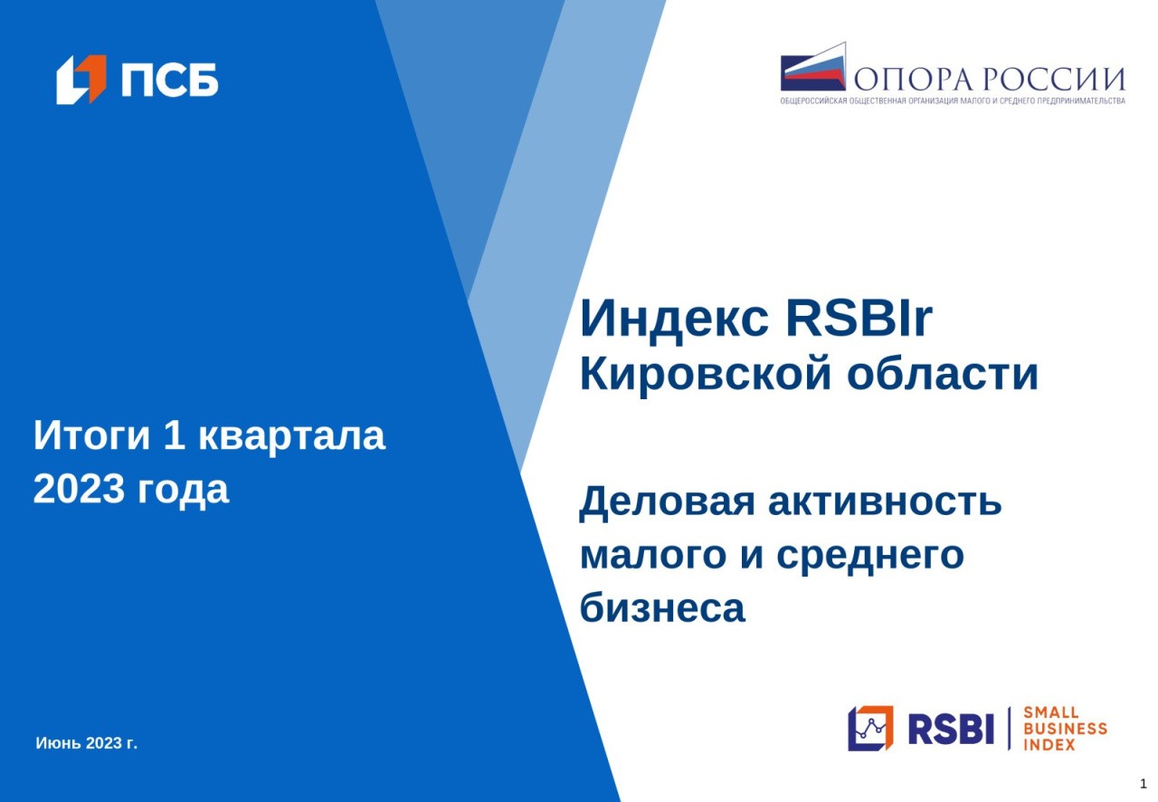 Кировская область заняла 12 место в рейтинге деловой активности регионов  России