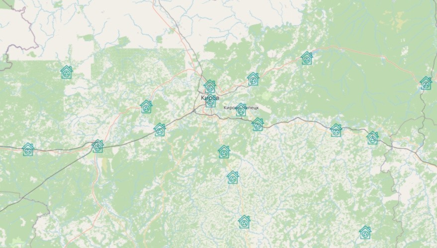 На карте Кировской области появились точки пунктов раздельного сбора отходов