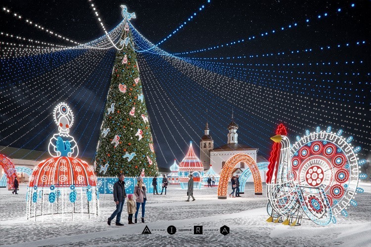 Санкт-Петербургский технопарк разработал концепцию новогоднего оформления «Дымковская игрушка»