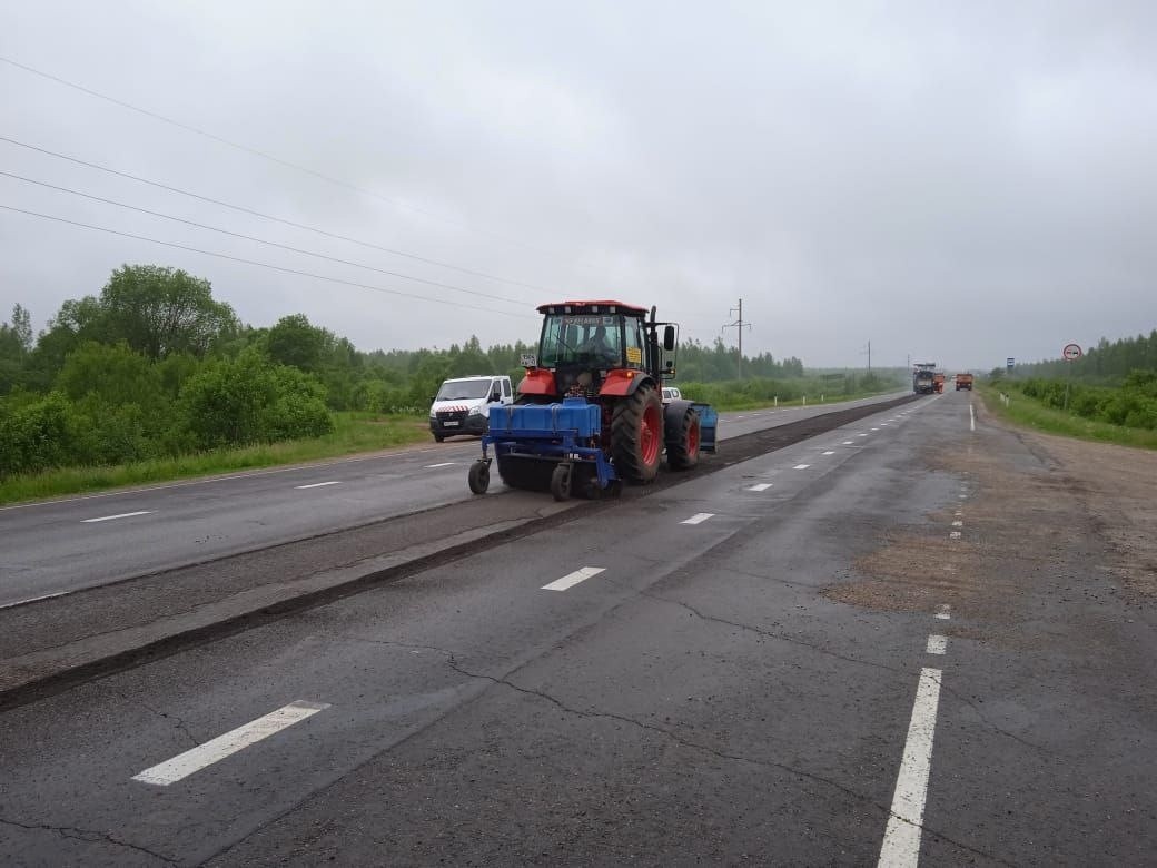 Стартовал ремонт дороги на границе Кировской и Нижегородской области